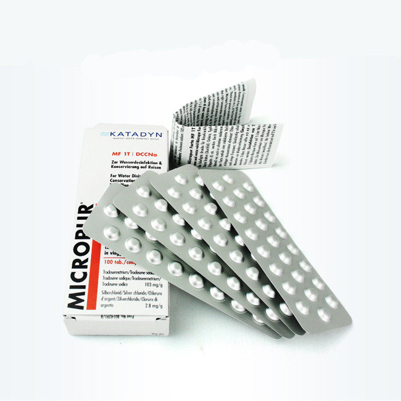 Original imported Swiss Kandi water purification tablets outdoor field survival direct drinking sterilization and disinfection pills 100 capsules