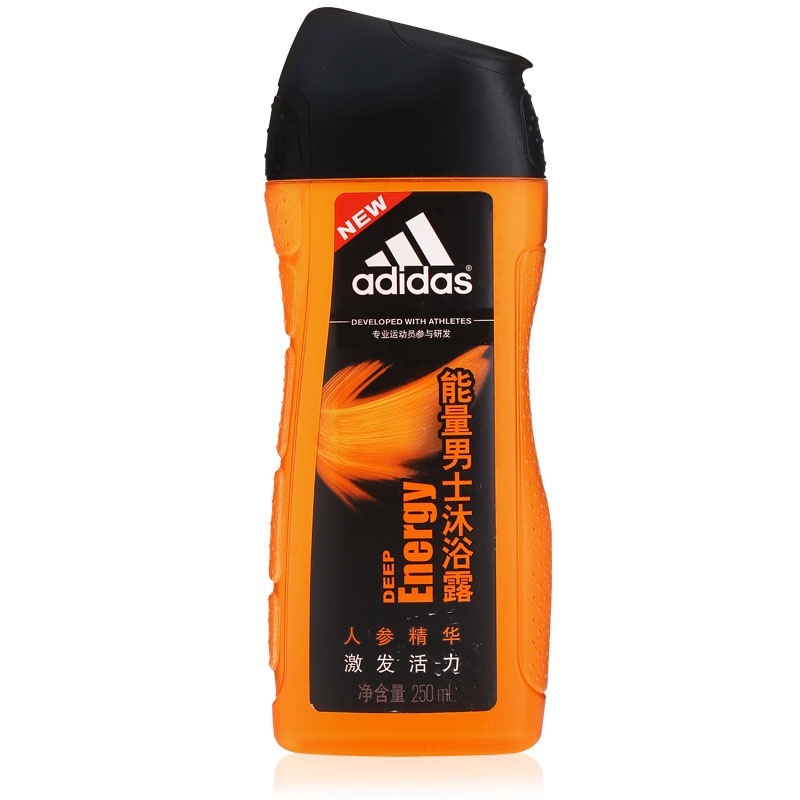 阿迪达斯adidas男士活力沐浴露250ml能量250ml(独特柠檬味)