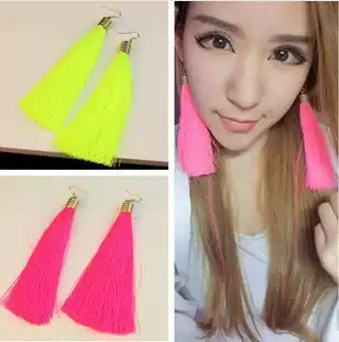 MOMOKO Ogihara peach EMODA MURUA retro tassel earrings high quality super weight