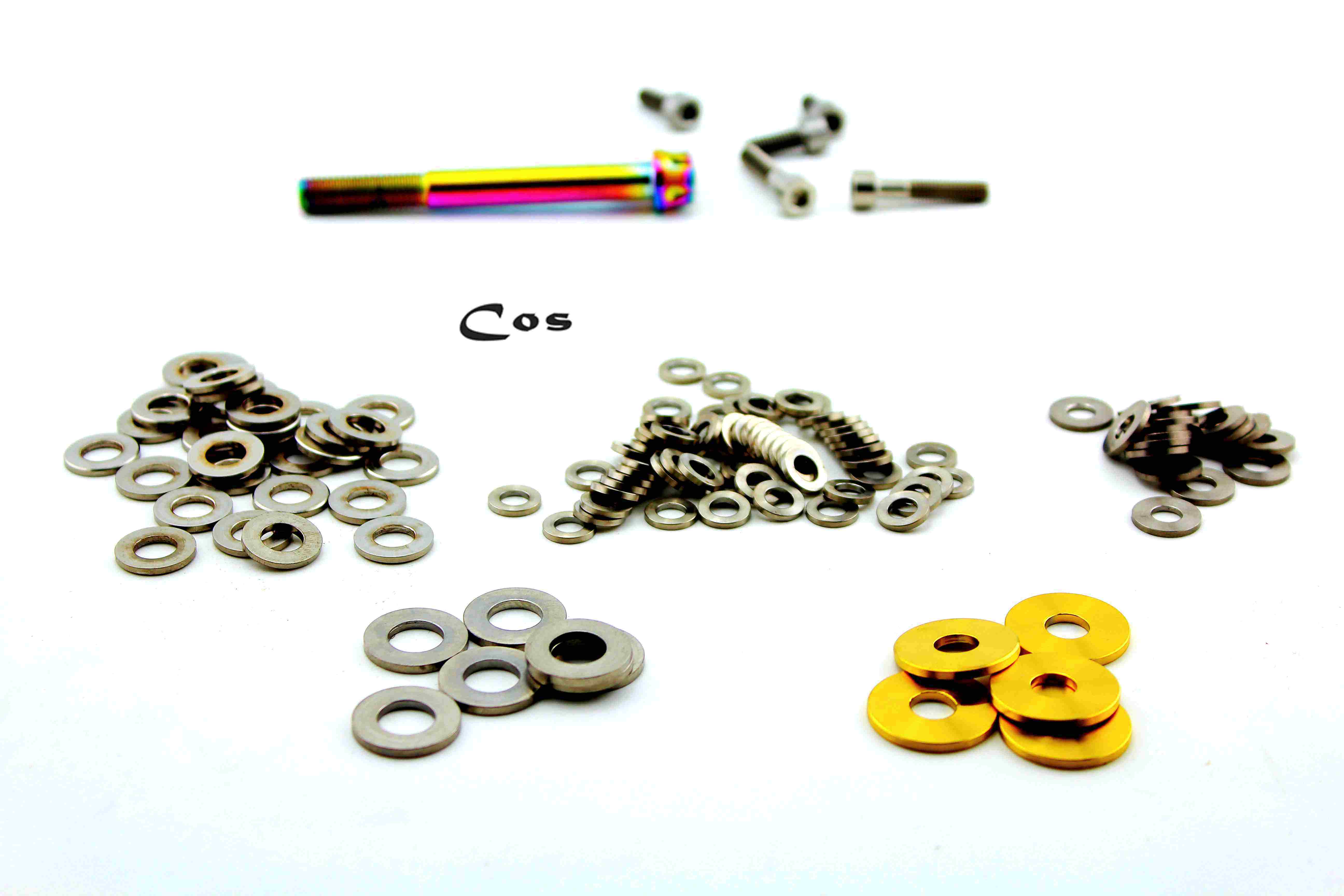 Cos Ti M5 M6 M8 Titanium alloy large outer diameter gasket Titanium alloy gasket