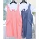 Váy bà bầu cotton mùa hè váy bà bầu hàn quốc váy bầu mùa hè váy bà bầu ngắn tay váy dài giữa đầu - Áo thai sản
