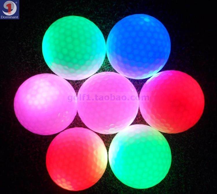Golf ball game ball Gift Balls Seven-color Sparkling Ball Monochrome Constant Bright Ball LED Lights Night Field Glowing Ball-Taobao