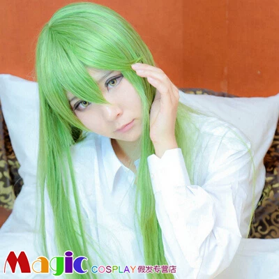Косплей wig Oriental Project Dongfeng Valley Sae Miao C.C Королевский светло-зеленый длинный прямой волос