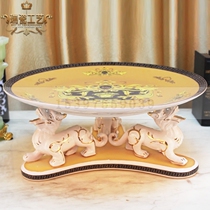 ktv ceramic Versace platform gold bottom ceramic fruit plate night club fruit plate shelf fruit plate table table