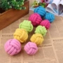 New Candy Color Pet Cotton Rope Dệt Ball Dog Toy Teddy Bear Bear Molar Bites Cat Toy tháp đồ chơi cho mèo