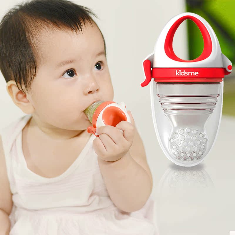 亲亲我 婴幼儿风琴式果蔬咬咬乐辅食器 宝宝牙胶咬咬袋营养工具