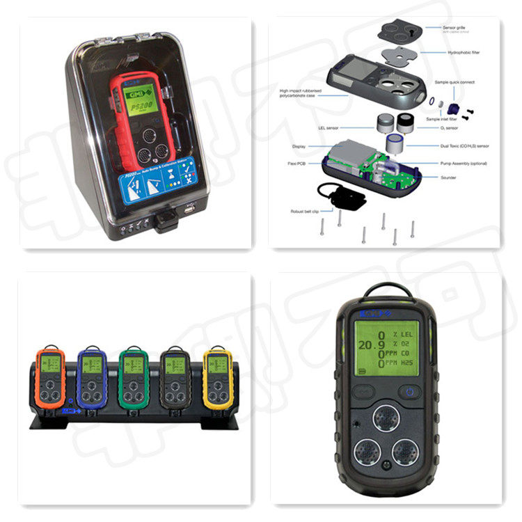 UK GMI PS200 Four All-in-one Gas Detector Can Gas Oxygen Carbon Monoxide Hydrogen Sulfide Spot