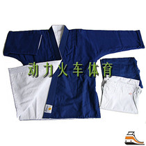 Kangrui KJ155 competition judo uniform blue and white double-sided pure cotton professional fabric Brazilian jiu-jitsu uniform thickened and strong
