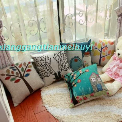 Hoa Kỳ đồng quê cotton và lanh gối đệm gối đầu giường gối tựa lưng Bắc Âu đệm xe hơi đệm ghế sofa - Trở lại đệm / Bolsters