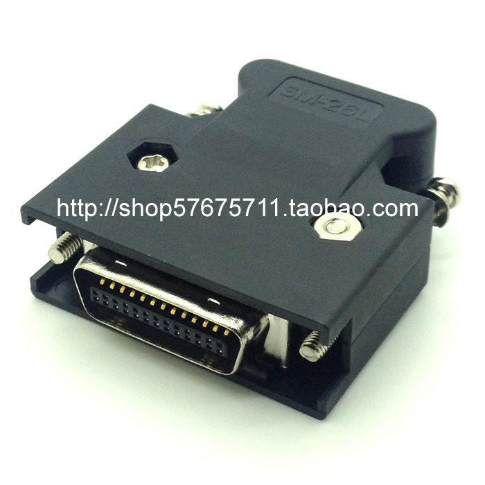 SCSI servo connector CN26 male plastic shell screw type 26P male plug welding wire type