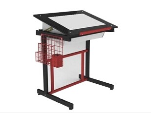 YINGM Sakura wood 5580 copy table adjustable slope tempered glass surface drawing table copy table