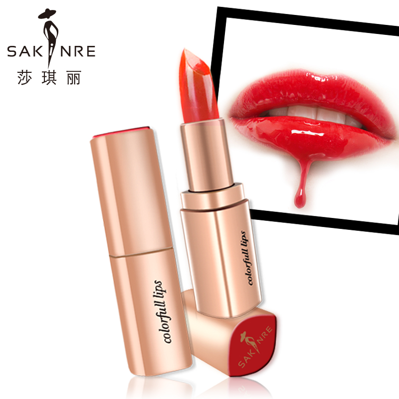 Sakinre/莎琪丽水晶秀温变口红不沾杯保湿滋润果冻口红不脱妆