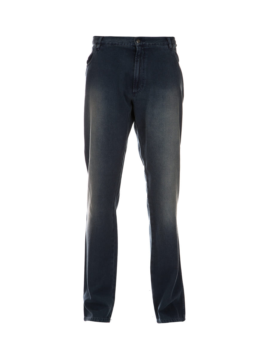 ZEGNA SPORT 蓝色磨白简约牛仔长裤