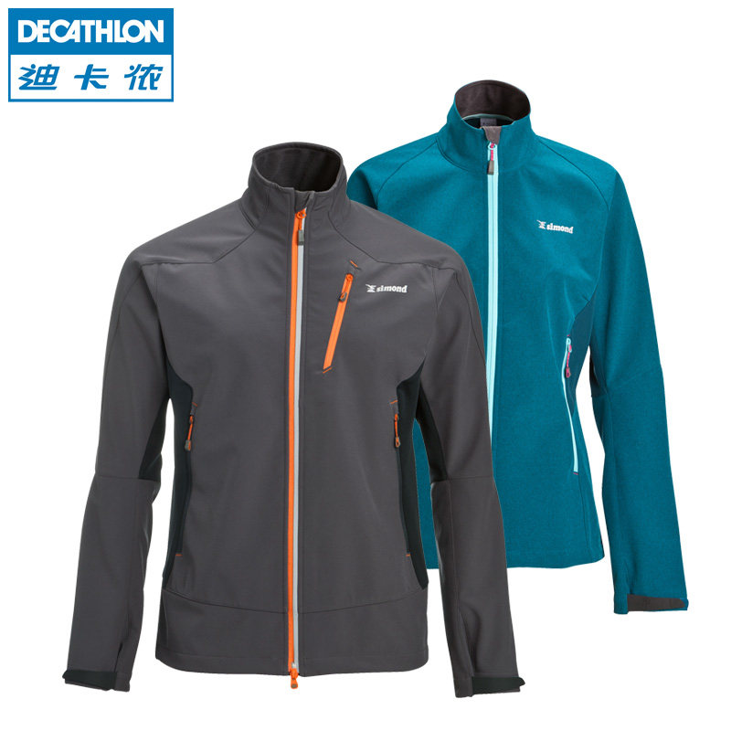 迪卡侬 户外软壳衣 男女 防风保暖抓绒冲锋衣 防水透气 SIMOND MC