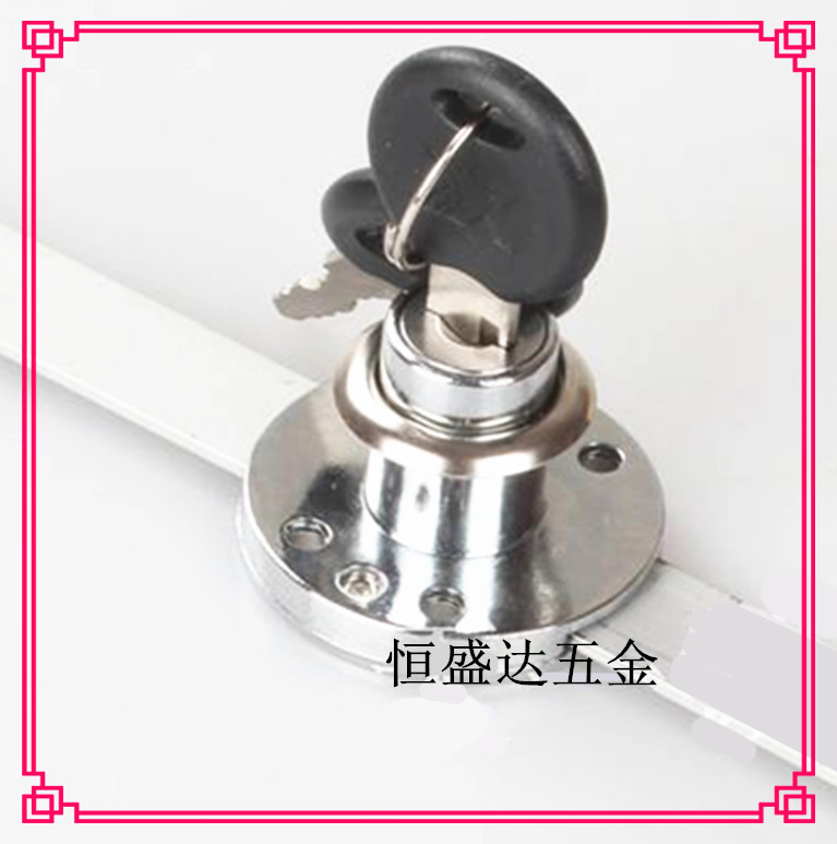 Small doctor side triple lock office desk Computer desk bookcase drawer lock one lock three three chain 19mm