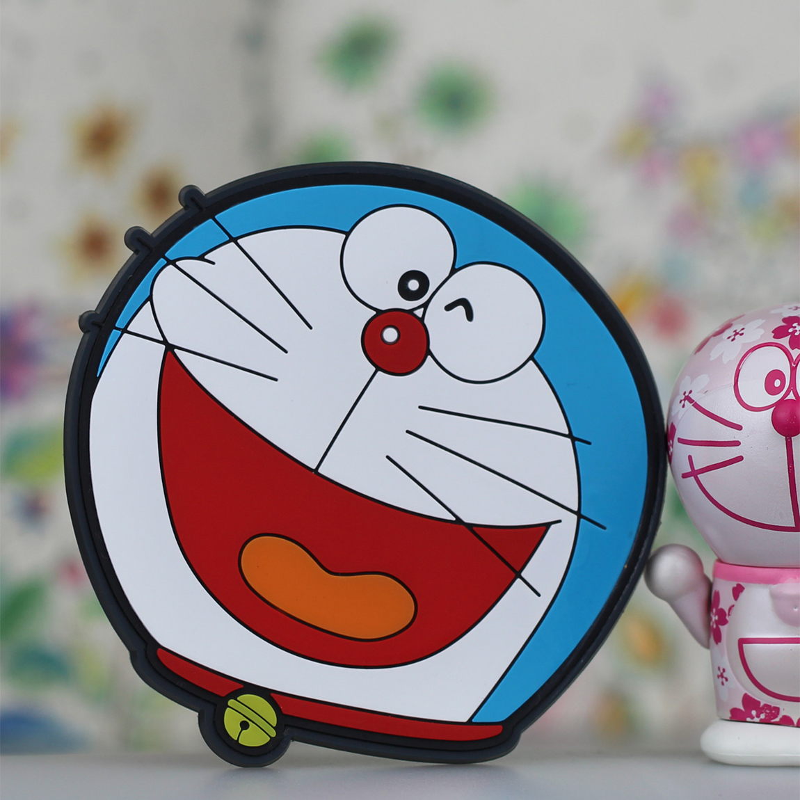 Japanese genuine Doraemon original 45th Anniversary Commemorative Edition heat insulation non-slip water coaster