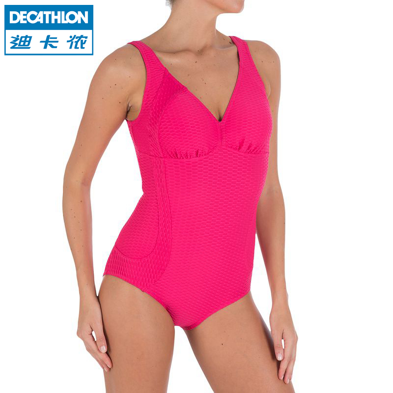 迪卡侬 游泳运动 女士连体三角泳衣 舒适优雅自如 1050463NABAIJI