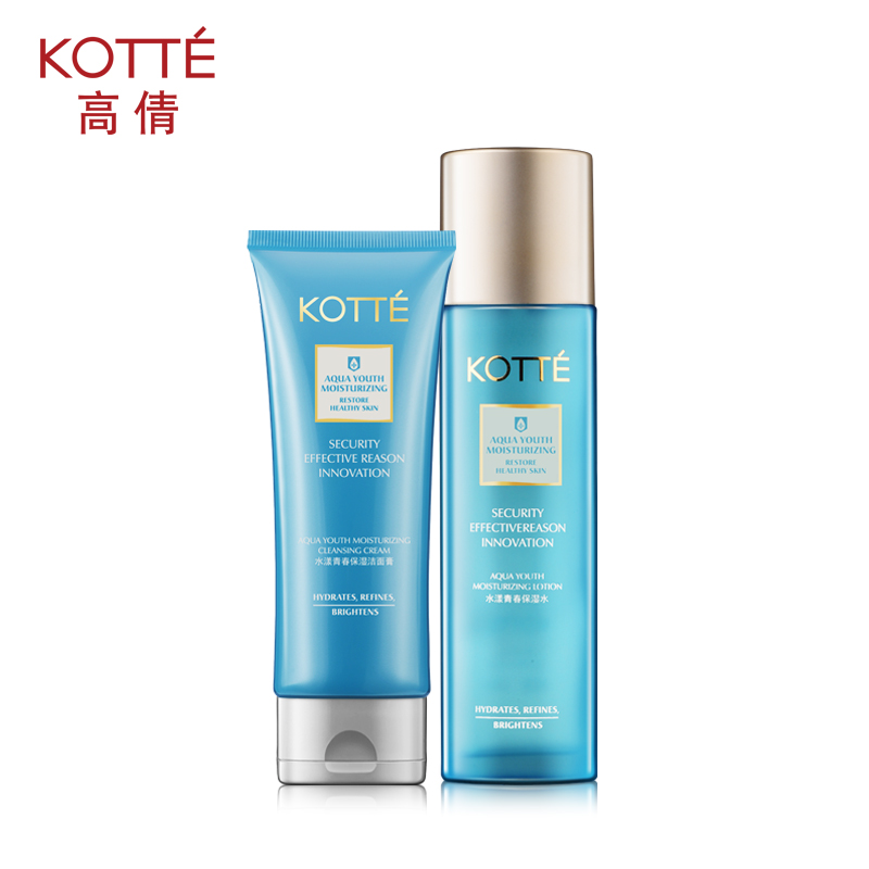 KOTTE/高倩水漾青春保湿2件套240g/ml 洁面膏保湿水 补水清洁