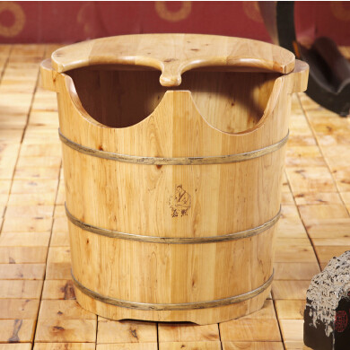 Jiaxi wooden barrel official crown entity store W-shaped barrel cypress foot bath barrel cedar wood foot bath barrel