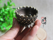 Tibetan supplies lamp lotus lamp holder butter lamp lamp stand lotus candle holder safety and environmental protection bronze color