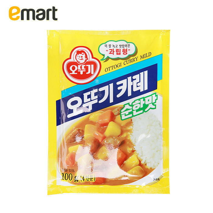 EMART易买得 韩国进口奥士基不倒翁中辣味咖喱粉100g 4人份咖喱粉