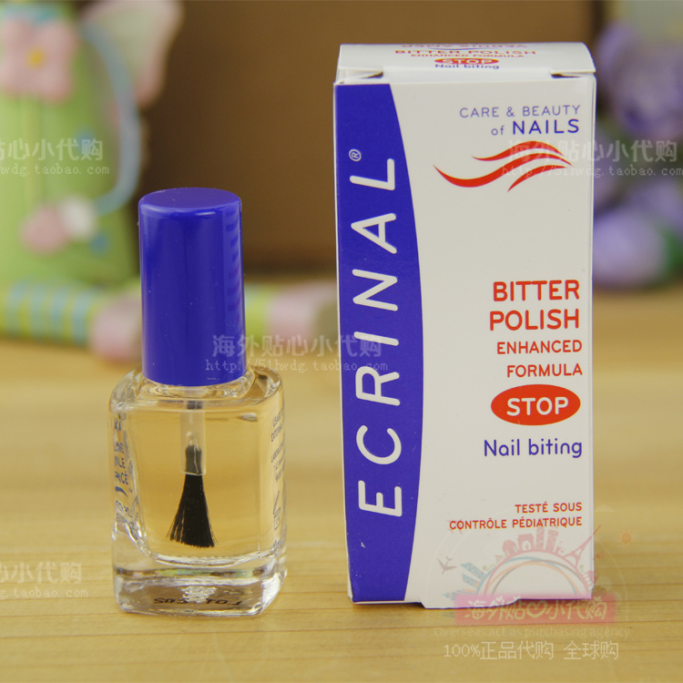 Free Shipping French Ecrinal Anti-Biting Finger Bitter Nail Polish 10ml for Babies over 30 Months Old