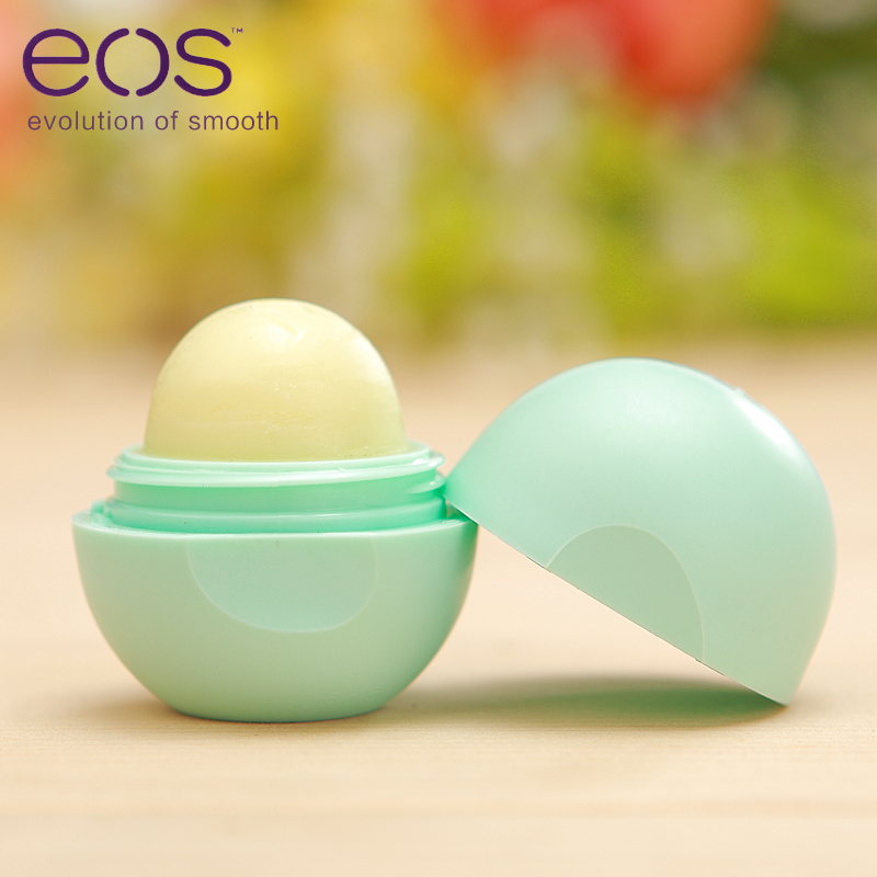eos/伊欧诗唇膏甜味薄荷滋润保湿无色润唇膏 美国进口润唇球护唇