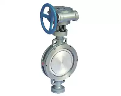 Shanghai valve D373H worm gear clamp type three eccentric hard seal butterfly valve D373H-16CP standard one Guilong