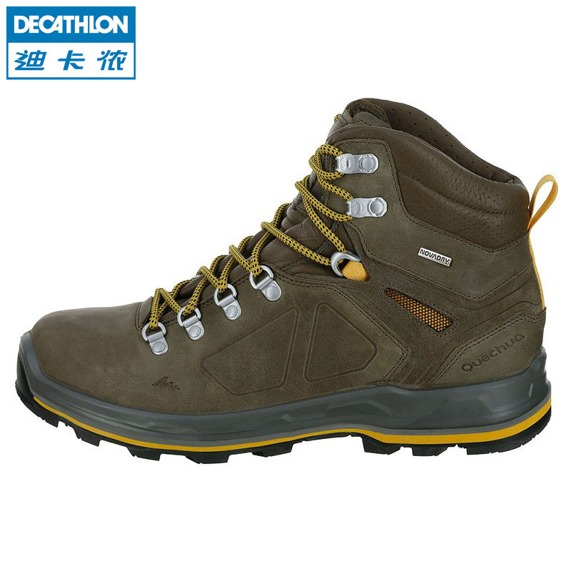 迪卡侬登山鞋 男鞋女秋冬防滑高帮防水户外保暖耐磨徒步鞋QUECHUA