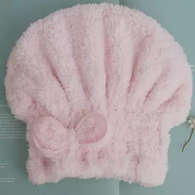 Park room export Japanese coral velvet quick-drying shower cap Super Soft 7 times absorbent moon cap