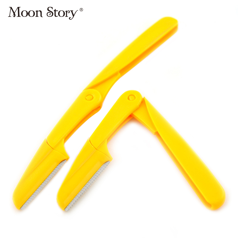 Moonstory/萌黛儿#2482 修眉刮眉刀 锋利 便携折叠2只装 2件免邮