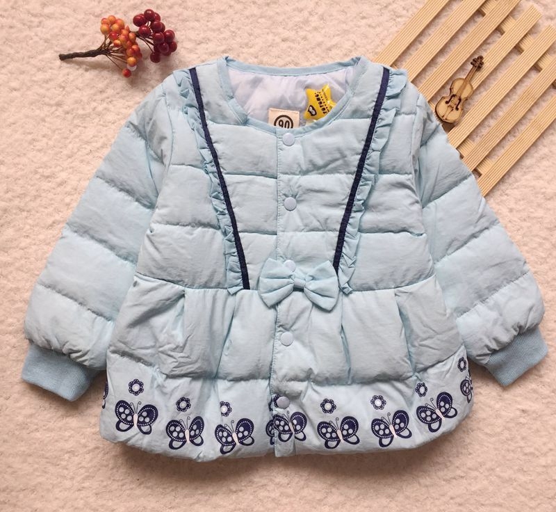 Special price Winter good fabric warm girl child baby Down Neri down Long sleeves jacket jacket 1-6 years old
