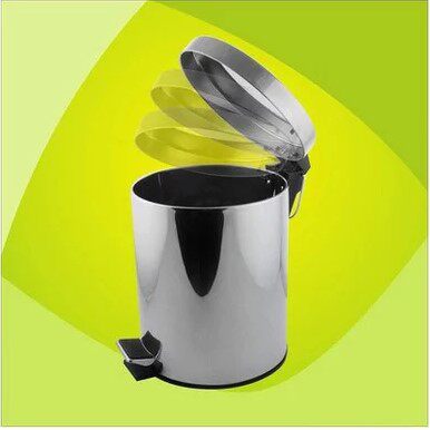 Classic pedal household fashion creative stainless steel kitchen living room powder room trash can 5 liters 8 liters 12 liters
