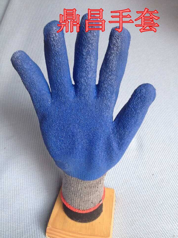 Best selling industrial rubber dipped protective gloves cotton yarn canvas wear-resistant labor insurance thickened breathable