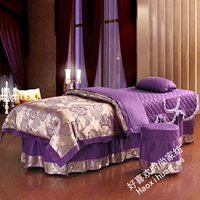 Beauty khăn trải giường cotton gia đình của bốn bộ cao cấp bông trải giường massage giường gội chăn mới của custom-made tím - Trang bị tấm khăn trải giường spa giá rẻ