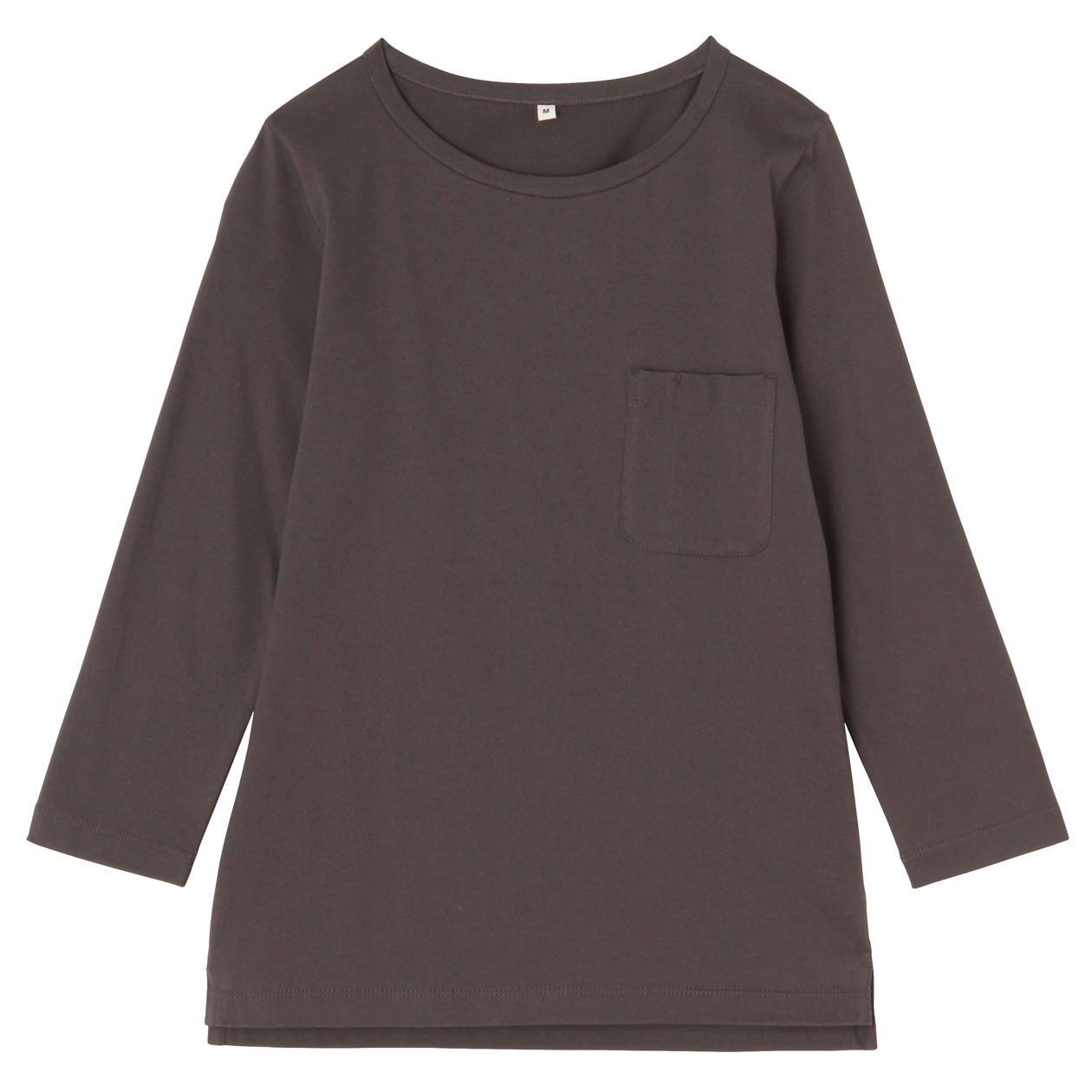 无印良品MUJI 女式 圆领七分袖衬衫