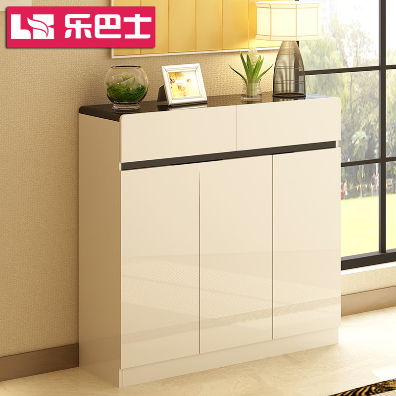 乐巴士简约现代超薄烤漆鞋柜N327