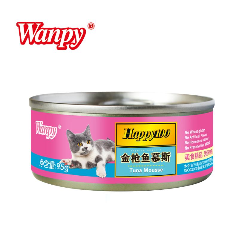 顽皮猫罐头湿粮 猫咪罐头 猫湿粮妙包 金枪鱼慕斯罐头95g特价