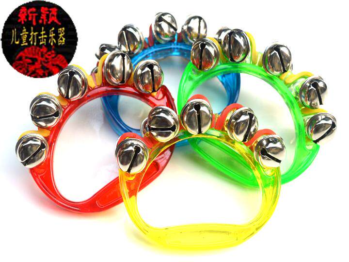 Orf percussion instrument transparent string of the baby children's children dance with Ling 10 hands ringing the bell