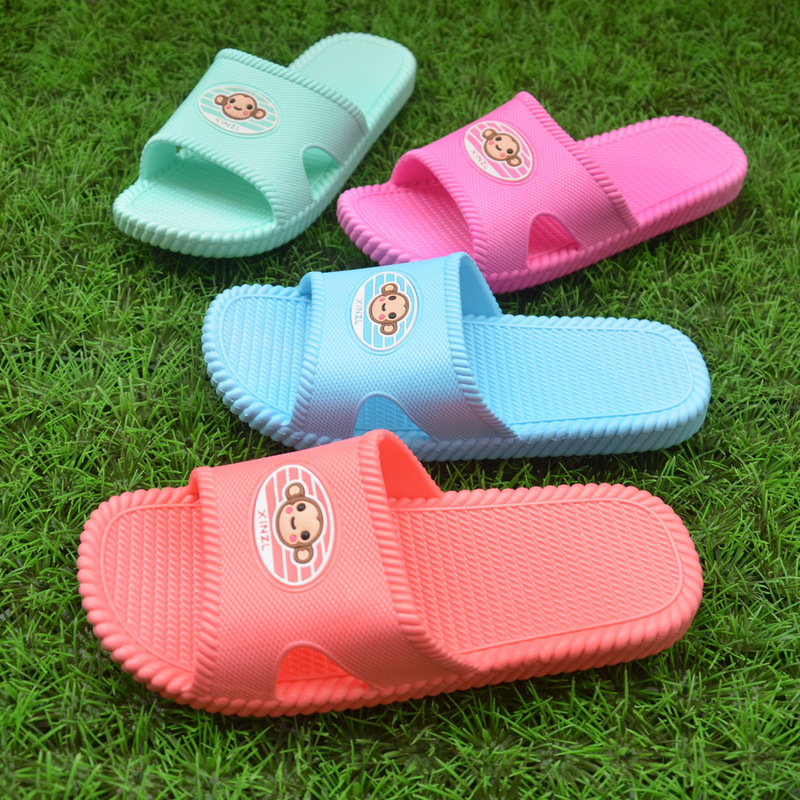 Fashionable New Product for Women and Older Children, Cute Cartoon Little Monkey Home Floor Bathroom Slippers