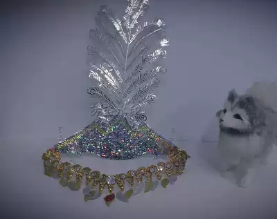 The spirit of the bird dance tiara Dai headdress peacock dance headdress Phoenix headdress feathers