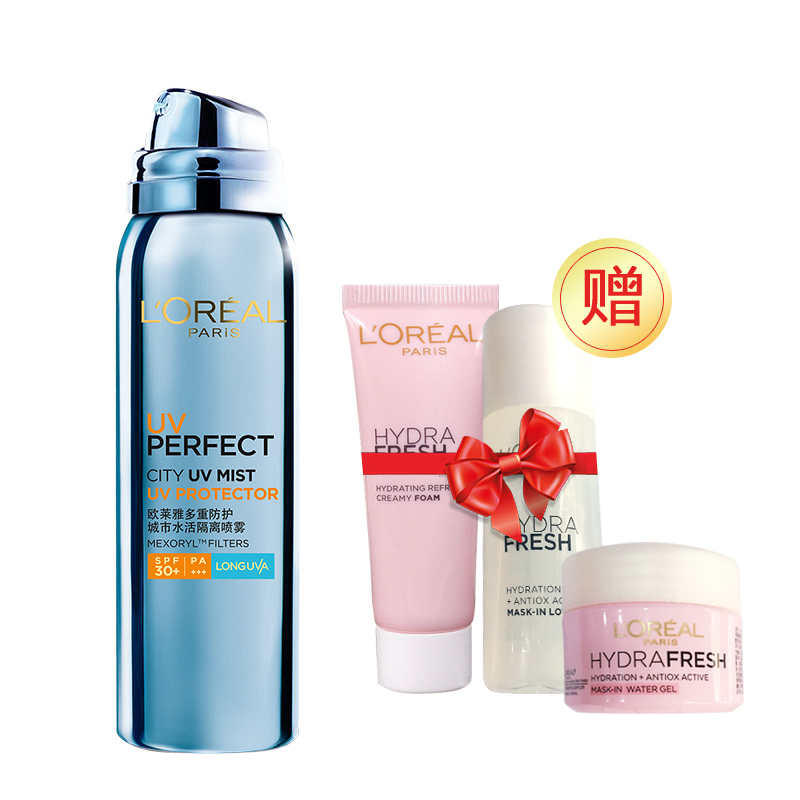 欧莱雅女士护肤 多重防护城市水活隔离喷雾 防晒SPF30+/PA+++