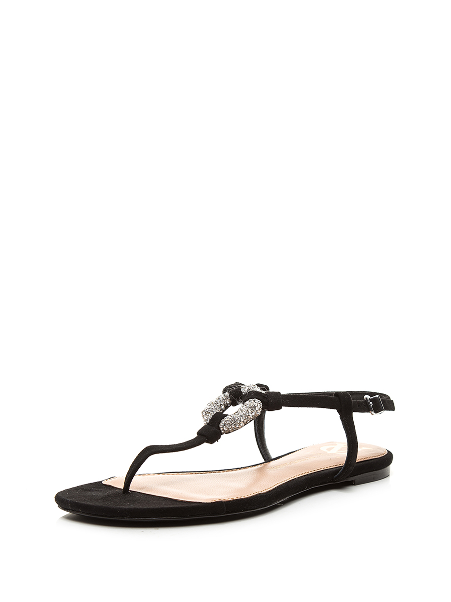 VINCE CAMUTO 黑色水钻夹脚凉鞋