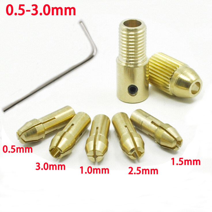 Miniature electric drill drill clamping head self-tight turning head small electric drill clamp drill clamp drill clamp woodwork brass drill clamp multi-spec