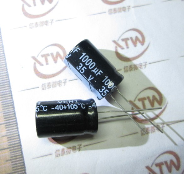 Straight inserts aluminium electrolytic capacitor 1000uf 35V volume 13 * 20mm original to fit a shot