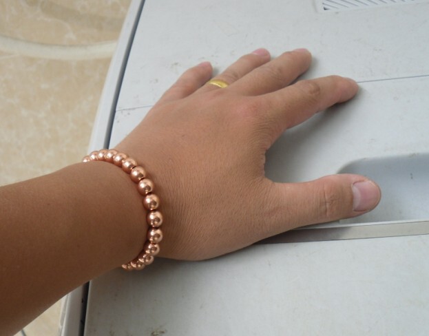 Pure Copper Bead Bracelet, Solid Copper Bead Bracelet, Red Copper Bracelet, Suitable for Both Men and Women Pure Copper Bead Bracelet, Solid Copper Bead Bracelet, Red Copper Bracelet, Suitable for Both Men and Women