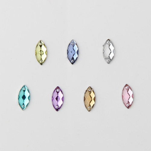 7 * 15 horse eye flat-bottomed hand stitch accessories Accessories Shoes Wear beauty material accessories Wedding Dress drill Dance suit drill