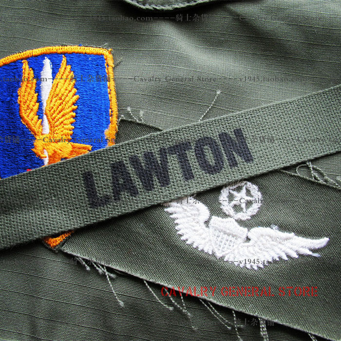 US imported original Vietnam War Green Cotton Oil Mark Black Brand M65TCU Name Articles LAWTON Lawton