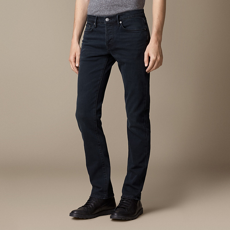 Burberry博柏利  男士直板剪裁深靛蓝牛仔裤 39310591