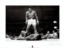Boxing champion Ali underwater training celebrates victory Ali US imported black and white photography poster narration decorative painting